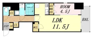 大阪府大阪市西区江之子島1丁目【マンション】の間取り