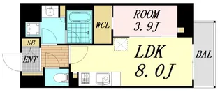 アーバネックス天満橋Front【6階】の間取り