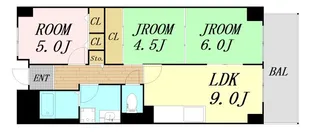 大阪府大阪市西区南堀江1丁目【マンション】の間取り