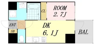 セレニテ新大阪グランデ ミリュー【13階】の間取り