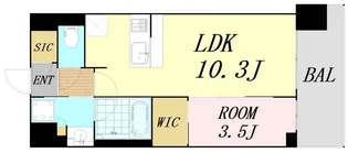 1LDKの間取り画像