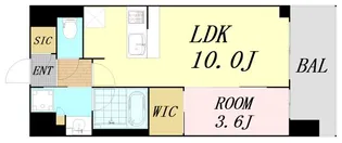 1LDKの間取り画像
