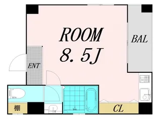 大阪府大阪市中央区糸屋町1丁目【マンション】の間取り