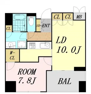アーデンタワー福島ウエスト【9階】の間取り