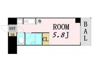 クレール東天満【4階】の間取り