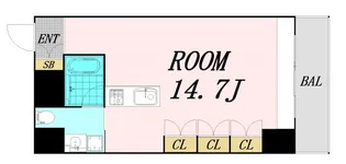アーデンタワー南堀江【9階】の間取り