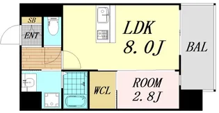 LiveCasa天満橋【7階】の間取り