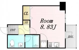 ライブコート北梅田【10階】の間取り