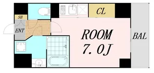 S-RESIDENCE難波Viale【12階】の間取り