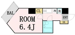 ロータリー天神橋【9階】の間取り