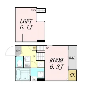 ハーモニーテラス姫里【1階】の間取り