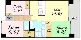大阪府大阪市都島区毛馬町2丁目【マンション】の間取り