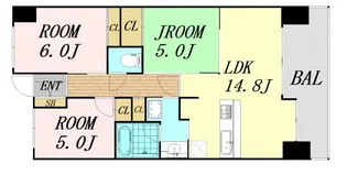 レジディア都島Ⅰ【4階】の間取り