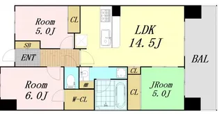 レジディア都島Ⅱ【2階】の間取り