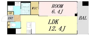 1LDKの間取り画像