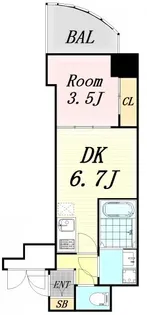 セレニテ梅田EST【2階】の間取り