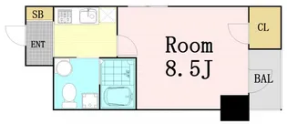 大阪府大阪市北区西天満5丁目【マンション】の間取り