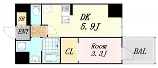 HS梅田EAST【2階】の間取り