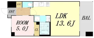大阪府大阪市住吉区万代東3丁目【マンション】の間取り