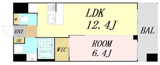 1LDKの間取り画像