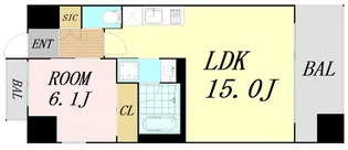 プレジオ帝塚山【9階】の間取り