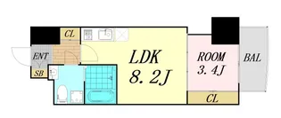 セレニテ本町グランデ【13階】の間取り