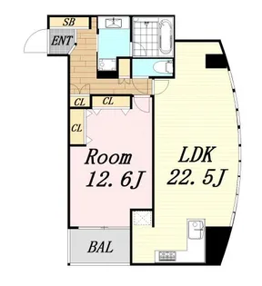グレンパーク梅田北【12階】の間取り