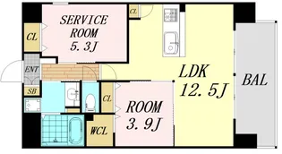 LiveCasa関目【2階】の間取り