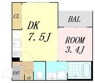 テラス柴島【1階】の間取り