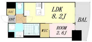 セレニテ天六ミラク【2階】の間取り