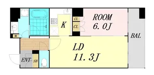 大阪府大阪市西区立売堀1丁目【マンション】の間取り