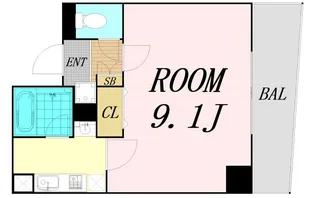 B-RISE新町【11階】の間取り