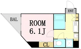 グローディア天満橋【10階】の間取り