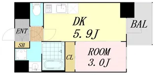 セレニテ新大阪グランデ シュッド【6階】の間取り