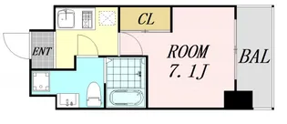サムティ江坂JuReve【7階】の間取り