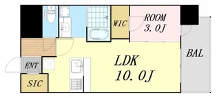 レジュールアッシュ塚本レジデンス【9階】の間取り