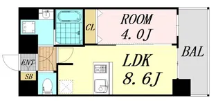 プレサンスOSAKA姫里ヴィオン【10階】の間取り