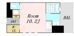 エス・キュート西天満【8階】の間取り