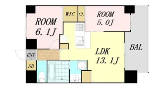 グラマシー京橋【15階】の間取り