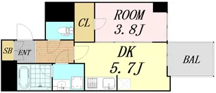 RISING Maison 本町橋【15階】の間取り