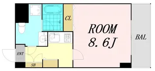 モンサンミッシェル北浜【5階】の間取り
