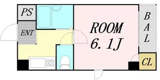 タカノハイム天神橋【8階】の間取り