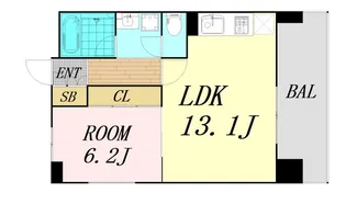 大阪府大阪市浪速区幸町3丁目【マンション】の間取り