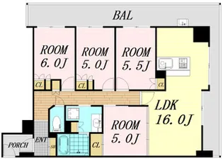 大阪府大阪市中央区日本橋2丁目【マンション】の間取り