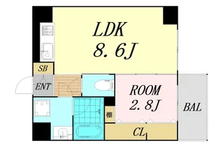 大阪府大阪市西区九条1丁目【マンション】の間取り