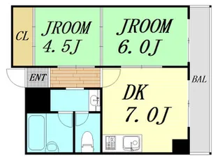 グランドハイツ北【5階】の間取り
