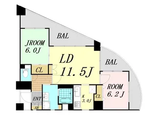 VIVO松ヶ鼻【2階】の間取り