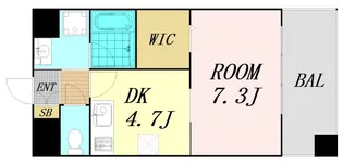大阪府大阪市中央区玉造1丁目【マンション】の間取り