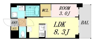 MAXIV CROS 江坂【3階】の間取り