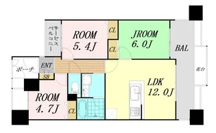大阪府大阪市都島区高倉町3丁目【マンション】の間取り